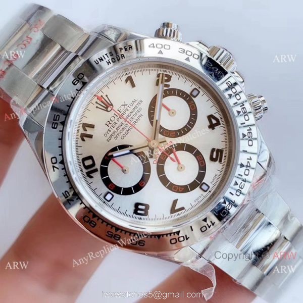Noob Factory Clone 7750 Rolex Daytona Copy Watch Ss Silver Arabic Dial 3