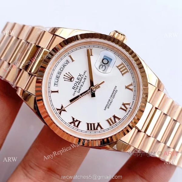 Swiss 3255 Movement Rolex Day-Date Rose Gold Case 36mm Watch 3