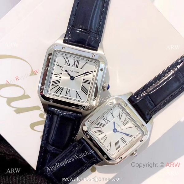 Top Cartier Santos-Dumont Lover Red Leather Strap / New Cartier Watches 3