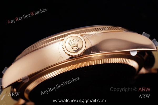 GM Factory Swiss Replica Rolex Cellini Date Rose Gold Automatic Watch 3