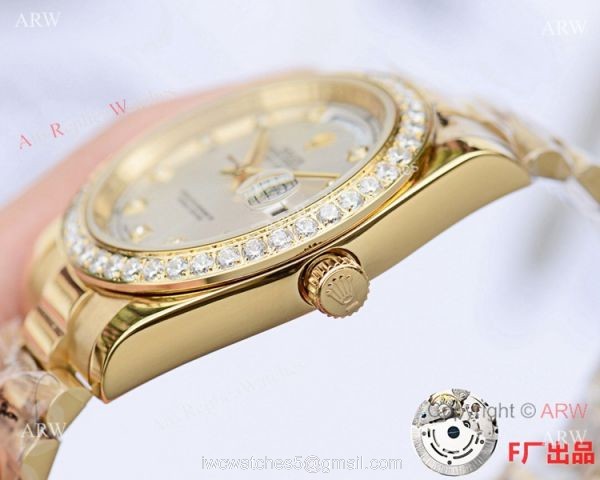 NEW UPGRADED Fake Presidential Rolex Daydate 2 Silver Diamond Dial 41mm 3