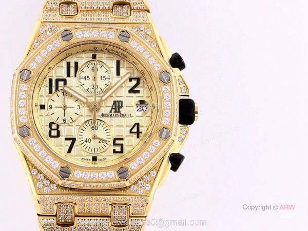 Replica Audemars Piguet Ice Royal Oak Chronograph Watch Audemars Piguet Yellow Gold 3