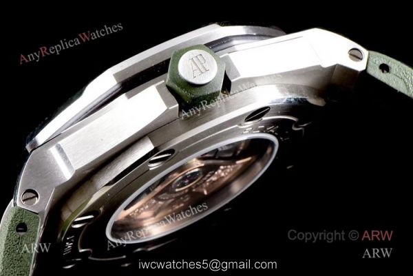 New JF Factory Audemars Piguet Royal Oak Offshore Diver 15710 Green Dial Watch Replica 3