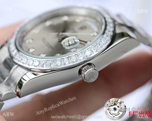 NEW UPGRADED Copy Rolex Day-Date II Stainless Steel President Gray Face 3