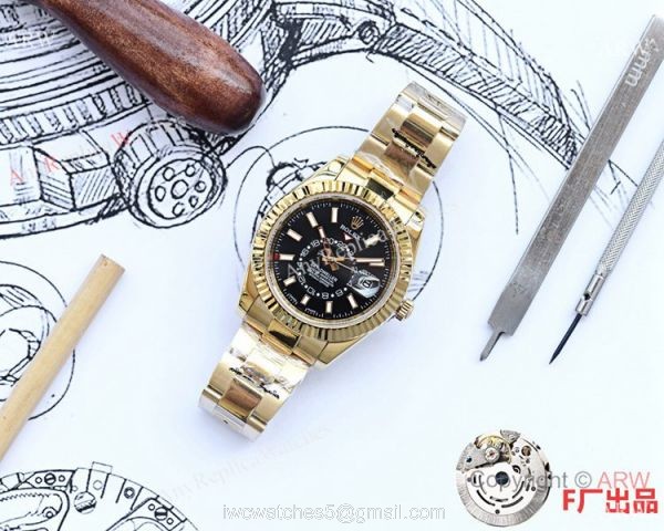 NEW UPGRADED Rolex Sky-Dweller Yellow Gold Watches 41mm 3