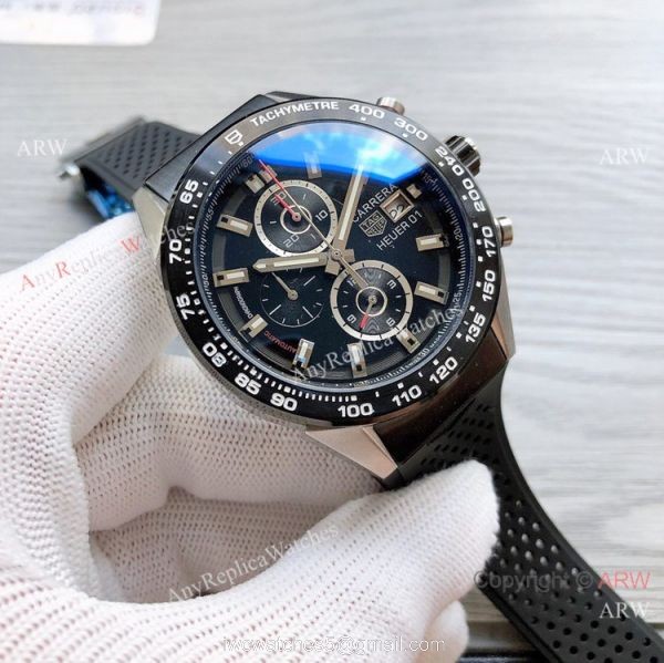 Best Quality Copy Tag Heuer Carrera Heuer 01 Watch Silver and Black 3