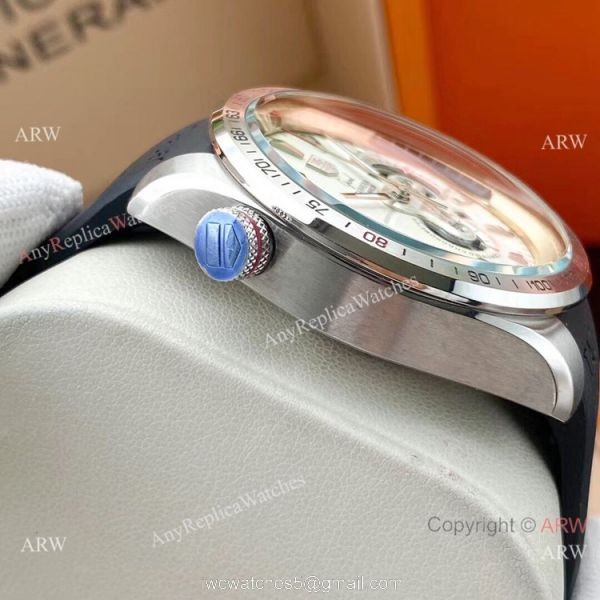 Copy Tag Heuer Grand Carrera Calibre 36 White Face Watch Rubber Strap 3