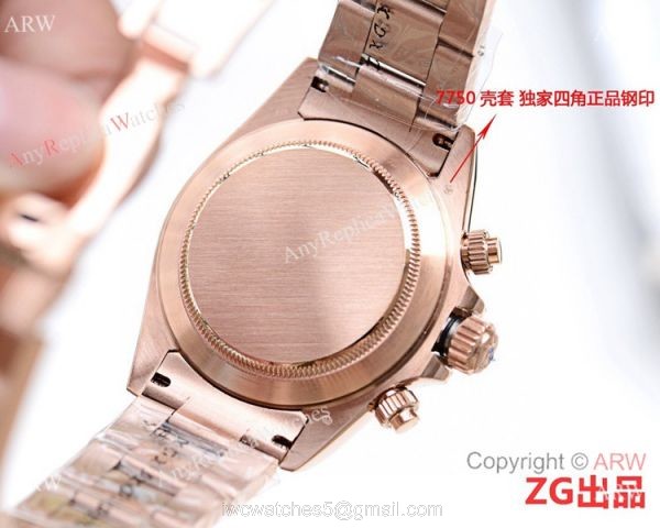 Rose Gold Rolex Daytona Automatic Replica Watch 40mm 3