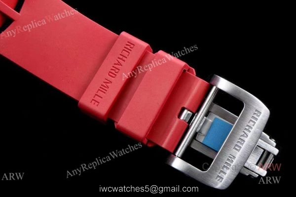 Swiss Replica KV Richard Mille RM 11-03 Red Rubber Band Flyback Chronograph Watch 3