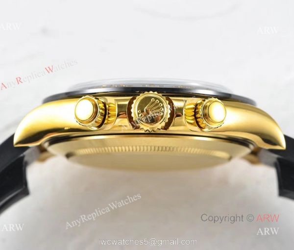1:1 Noob Factory V3 Rolex Paul Newman Daytona Rubber Strap Yellow Gold Watch 3