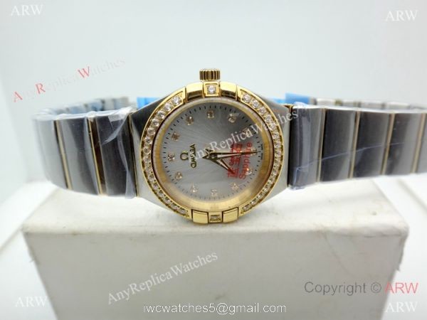 Best Copy Omega Constellation Two Tone watch Women 28mm Quartz 3