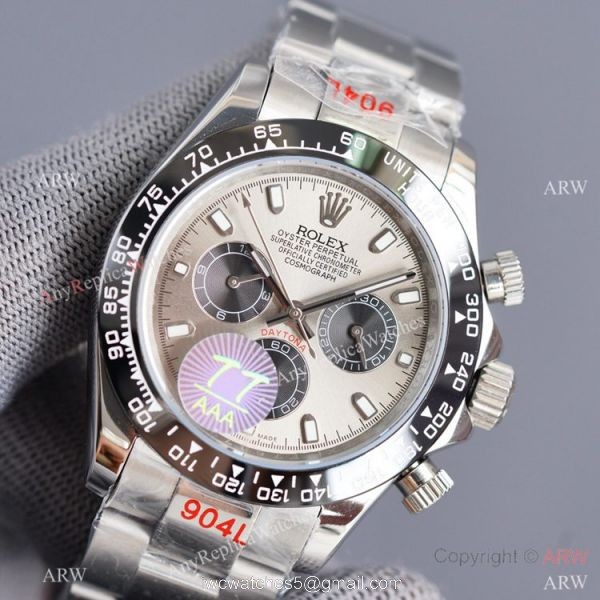 Swiss Quality Copy Rolex Comograph Daytona 40 Watch Ceramic Bezel Rhodium Grey Dial 3