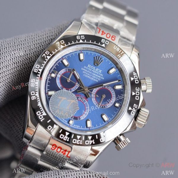 Swiss Quality Copy Rolex Daytona 40mm Watch Black Ceramic Bezel Stainless Steel 3