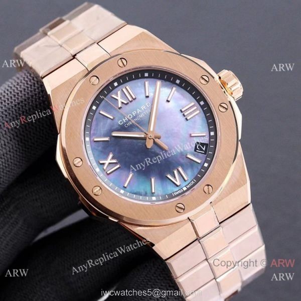 Swiss Replica Chopard Alpine Eagle Men Watch 41mm Blue Dial Rose Gold 3