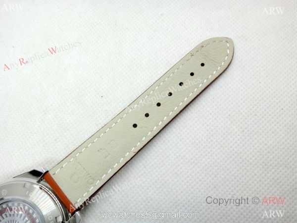 Omega Speedmaster Citizen 8215 Watch Brown Leather Strap 40mm 3