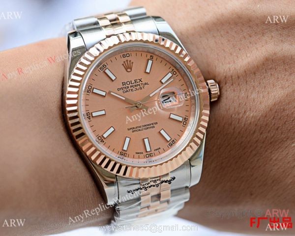 NEW UPGRADED Rolex Datejust II 41 Watch Replica Two Tone Rose Gold White Dial 3