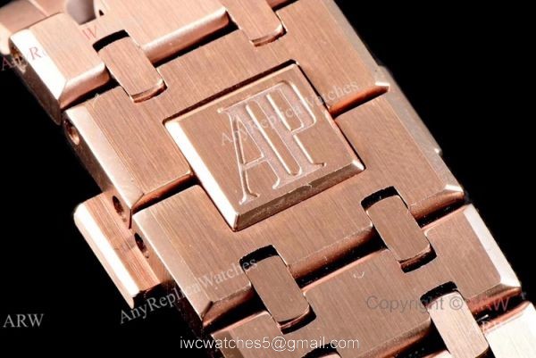 OM Factory New Upgraded Knockoff Audemars Piguet Royal Oak Rose Gold 41mm Automatic Watch 3