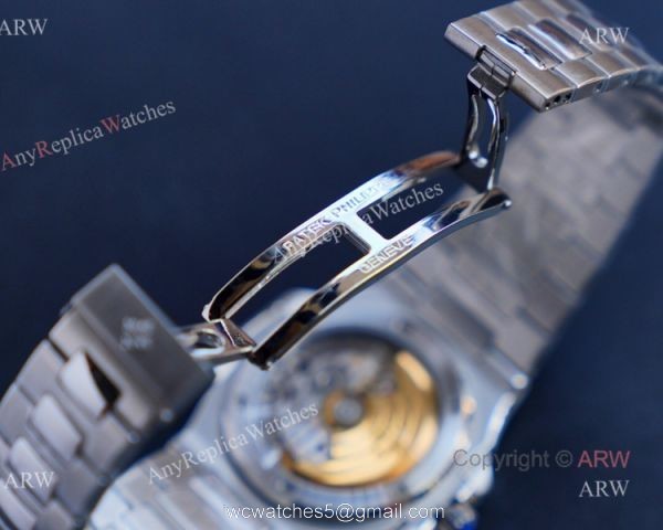 JH Factory Swiss Replica Patek Philippe Nautilus Stainless Steel Mens Watches 3