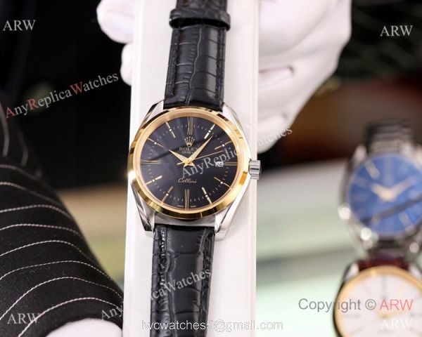 New Replica Rolex Geneve Cellini Men Watch White Dial Black Dial 3