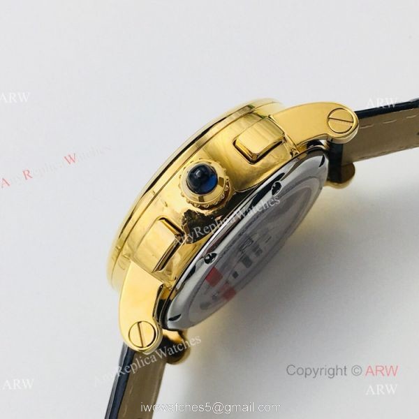(GZF) 1:1 Copy Rotonde De Cartier Gold Chronograph Watches 40mm 3