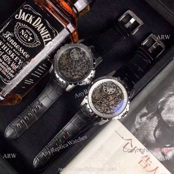 Roger Dubuis Excalibur Spider Men Watches Rose Gold Skeleton Face 3