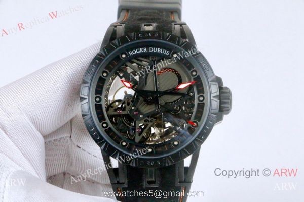 AAA Copy Roger Dubuis Excalibur Aventador S Automatic Watches Black DLC 3