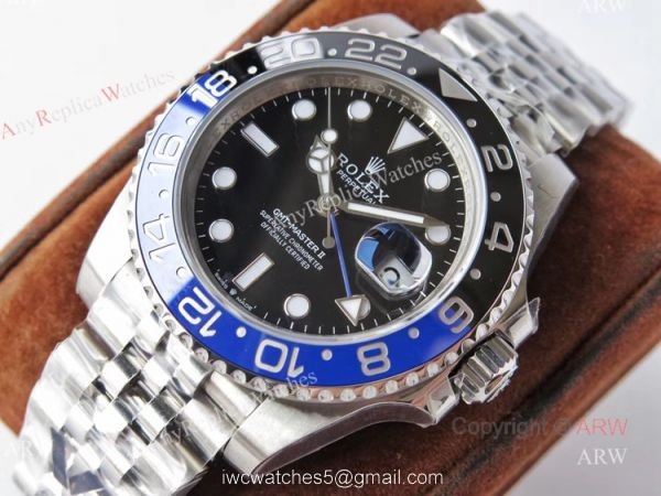 VR Factory Rolex GMT-Master ii Batman Best Replica Watches Swiss 3285 3
