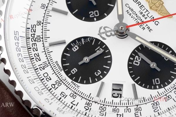 BLS Factory New Replica Breitling Navitimer B01 White Chronograph Watch For Men 3