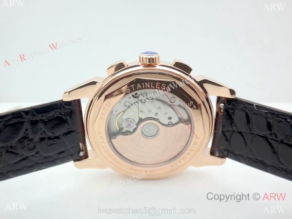 Grade 1A Replica Patek Philippe Geneve Complications Rose Gold SWISS 9100 Watch 42mm 3