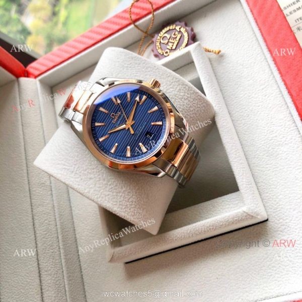 Omega Seamaster Aqua Terra 150 m 41mm Watches Two Tone Rose Gold 3