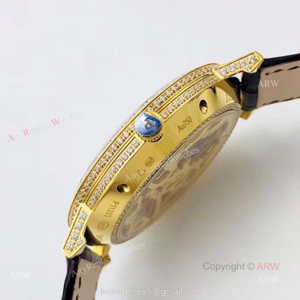 New Piaget Skeleton Watch Piaget Altiplano Gold Diamond Knockoff Watch 3