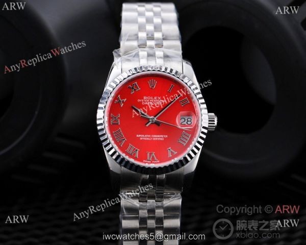 New Clone Rolex Datejust Special Edition Red Dial Watch 31MM SWISS GRADE CASE 3