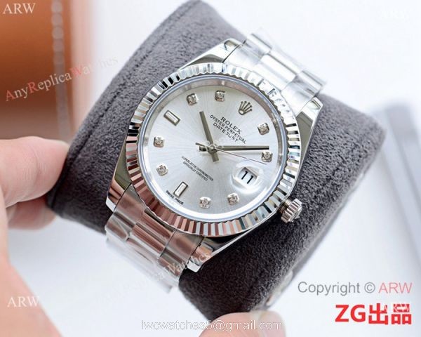 Fake Presidential Rolex Oyster Perpetual Datejust 2 Watch SS Black Dial 3