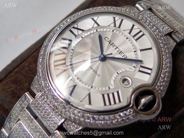 (TW) Best Replica Cartier Ballon Bleu Diamond Watches With Silver Dial 3