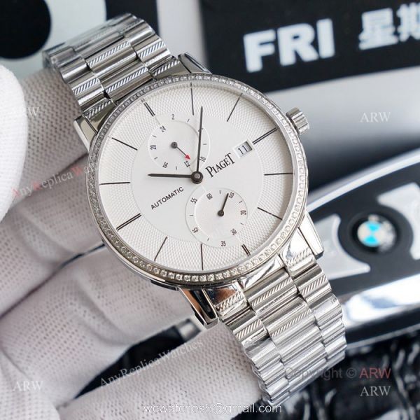 New Piaget Altiplano Two Time Zone Stainless Steel Replica Watch 41mm 3