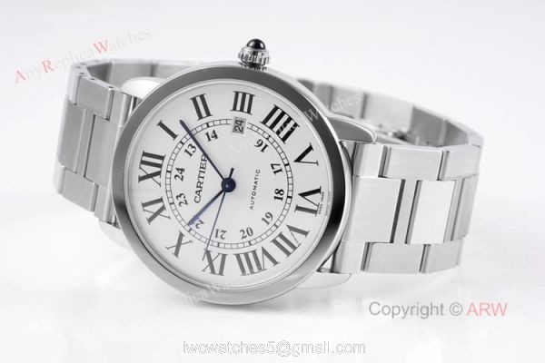 Best Copy MenS Cartier Watch Ronde De Cartier Stainless Steel Watch 3