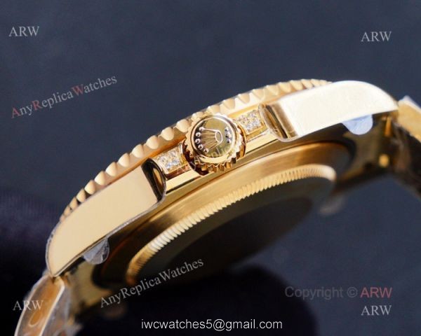Best Replica Rolex GMT Master ii Yellow Gold GMT Rainbow Watches For Men 3