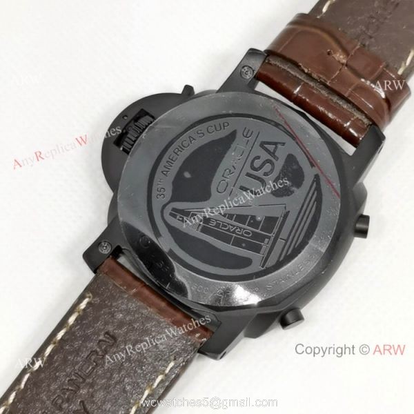 New Panerai Flyback PAM00725 Black Case Watch 44MM 3