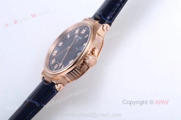 Swiss Replica Breguet Marine 5517 Blue Dial Watch For Men 3