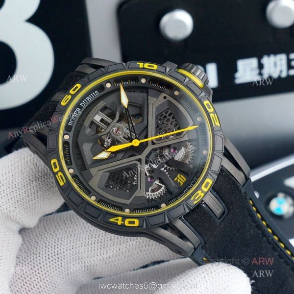High Quality Replica Roger Dubuis Excalibur Hurac?n Yellow Watch 3