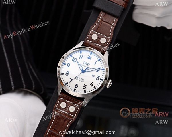 Best IWC Mark XVIII Replica Watches White Face Automatic 3