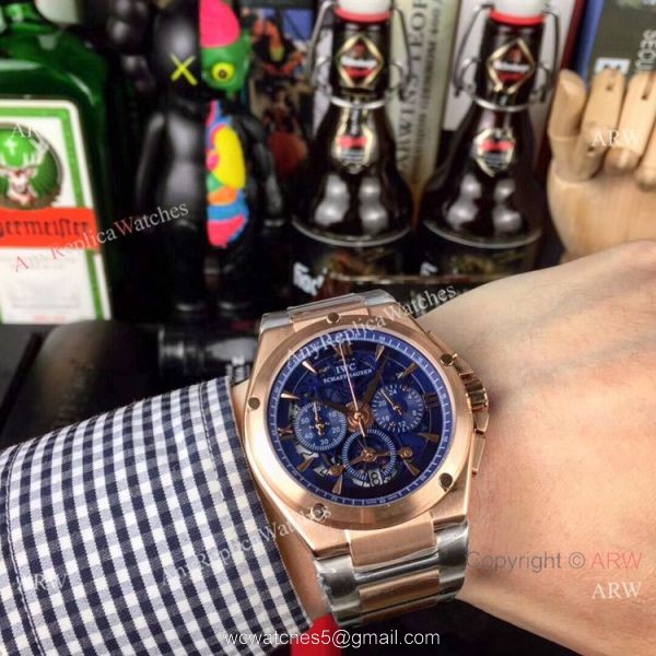 Fake IWC Aquatimer Chronograph Rose Gold Men Watches 42mm 3
