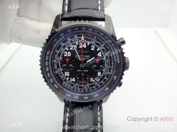 Best Replica Breitling Navitimer Cosmonaute All Black Chronograph Watch 3