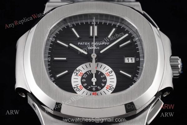 New Patek Philippe Nautilus Chronograph 5980 Mens Watch Replica Dark Blue Dial 3