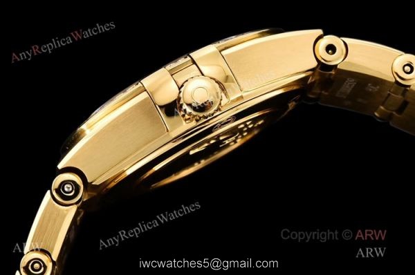 GF Factory Yellow Gold Omega Constellation Quartz Swiss Made Knockoff Watch 25mm 3