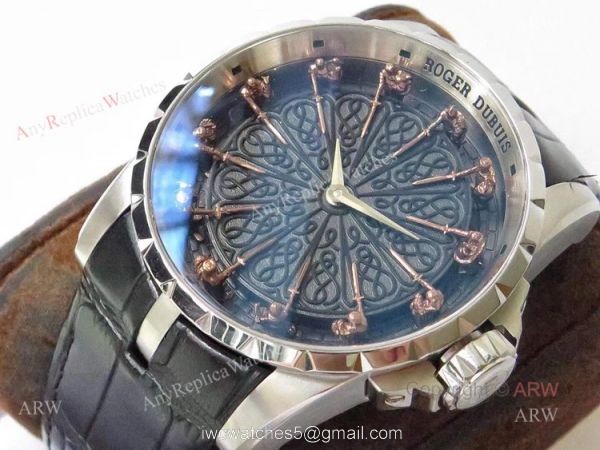 ZF RDDBEX0495 Roger Dubuis Knights Of The Round Table ii Silver Replica Watch 45mm 3
