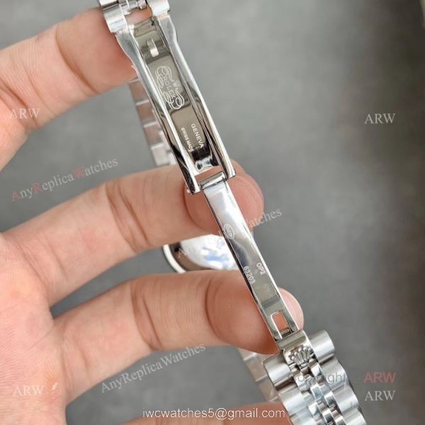 Swiss Quality Ladies Rolex Datejust 28mm White Mop Dial Diamond Bezel Replica Watch 3