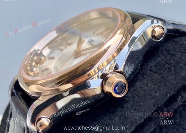 Replica Ladies Chopard Happy Sport 7 Floating Diamonds Watch Swiss Made 3