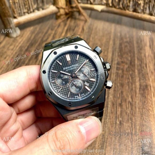 Black Steel Audemars Piguet Royal Oak Replica Watches Automatic 3