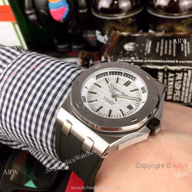 Copy Audemars Piguet Royal Oak Offshore Diver White Dial Watch Automatic 3